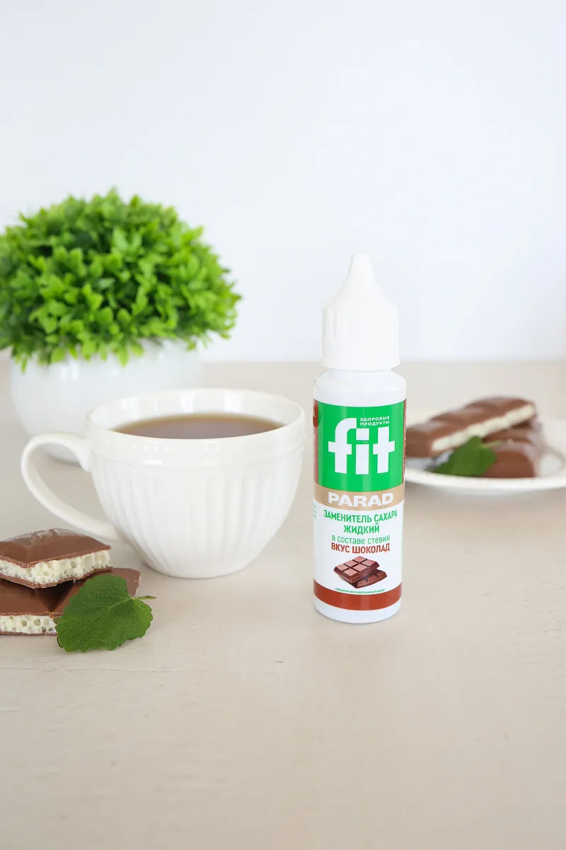 Заменитель сахара FitParad вкус Шоколад, жидкий 30 мл фото 4