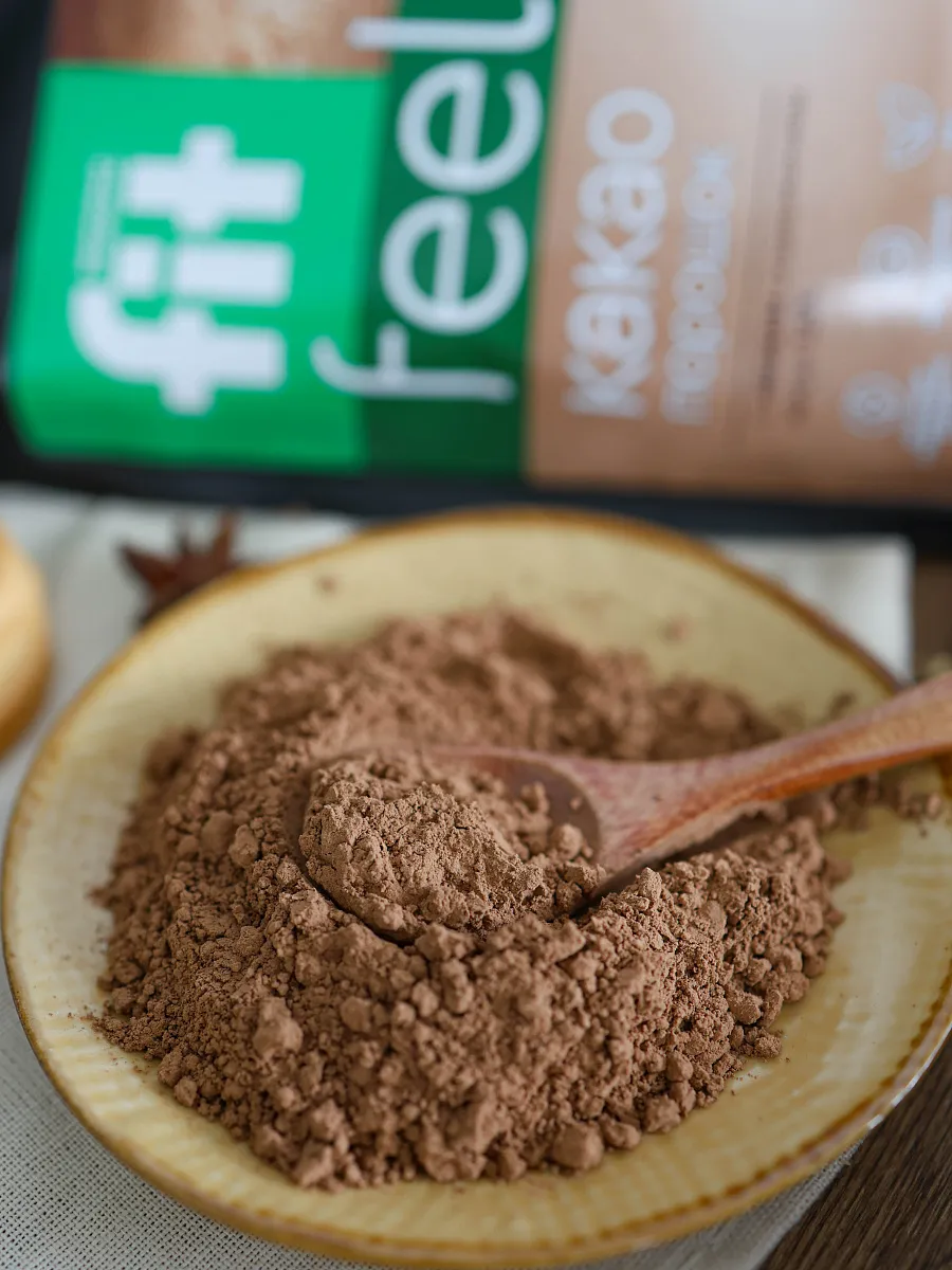 Какао-порошок с низким содержанием жира 1,5%, дой-пак 500 гр фото 4