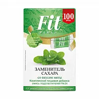 Заменитель сахара FitParad №24, стики со вкусом мяты 100 шт фото 1