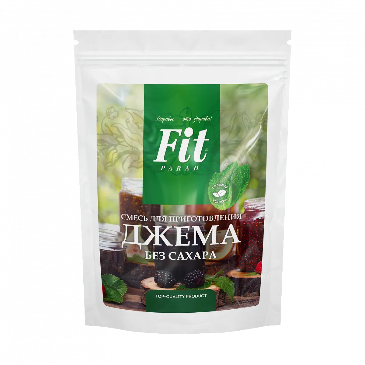 FitParad Смесь для приготовления джема (эритрит+стевия), дой-пак 120 гр. фото 1