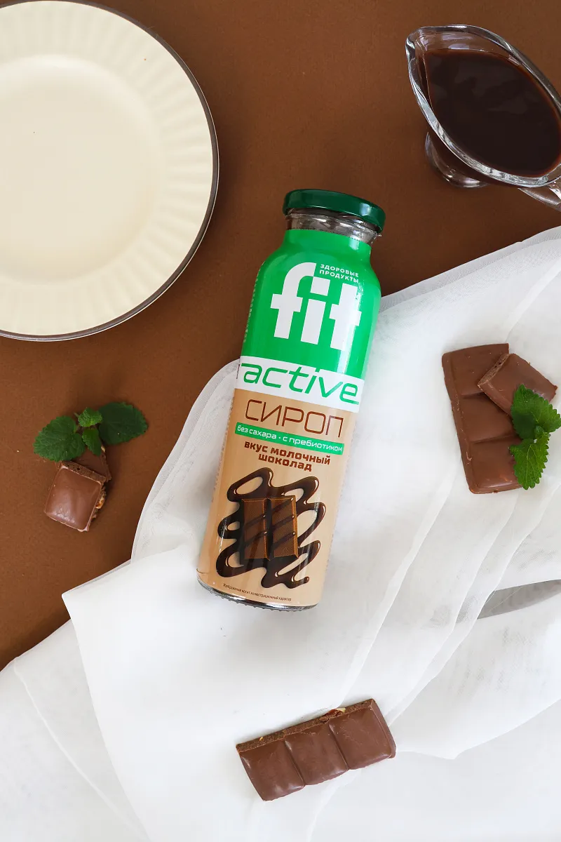 Сироп низкокалорийный пребиотик со стевией "Молочный шоколад", 300 гр. фото 3