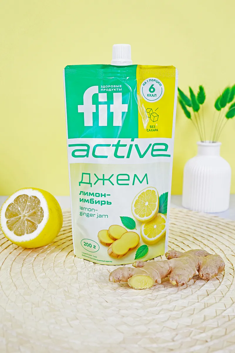 Джем без сахара Лимон-Имбирь, дой-пак 200 гр фото 3