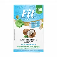 Заменитель сахара FitParad №20, стики со вкусом кокоса 100 шт фото 1