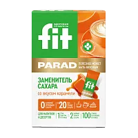 Заменитель сахара FitParad №17, стики со вкусом карамели 100 шт фото 1