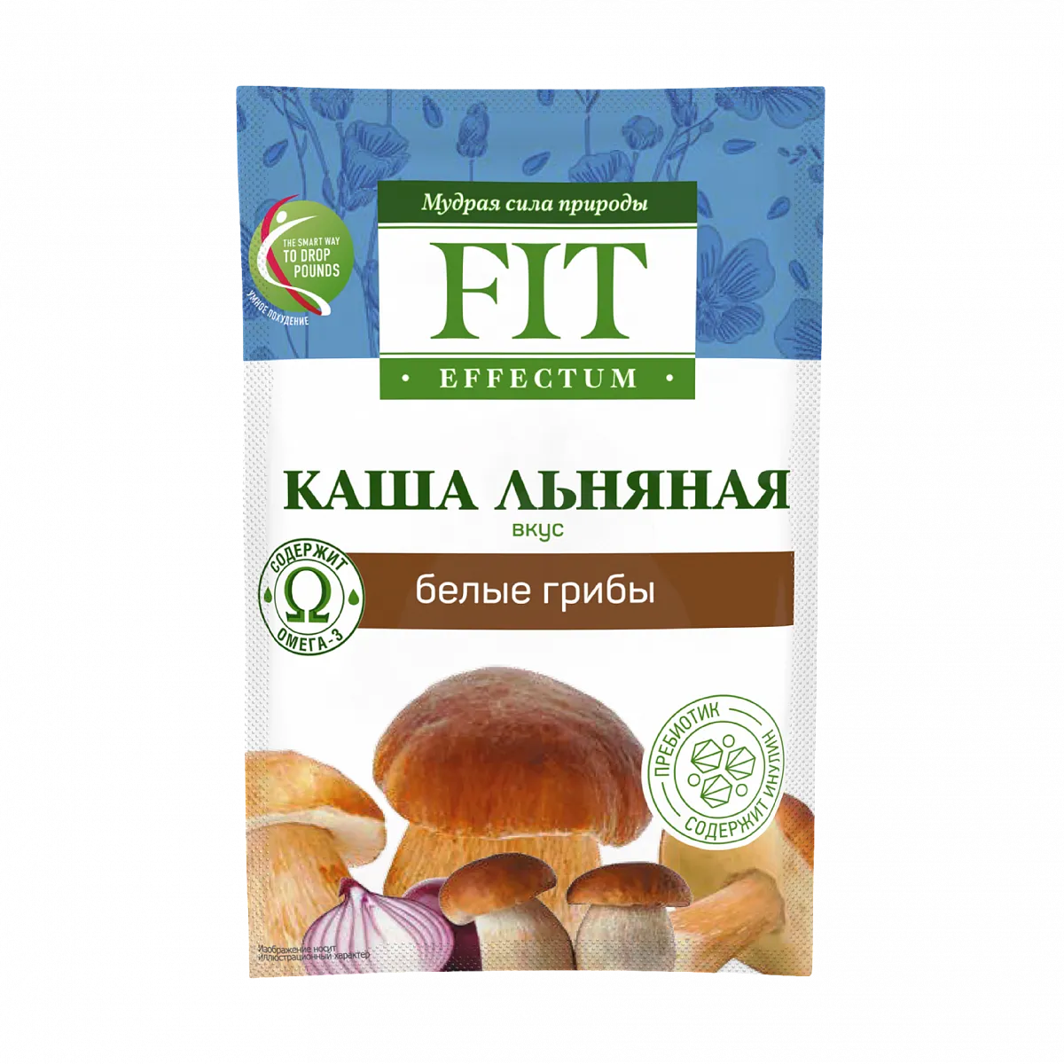 Каша льняная со вкусом белые грибы, пакет-саше 25 гр. фото 1