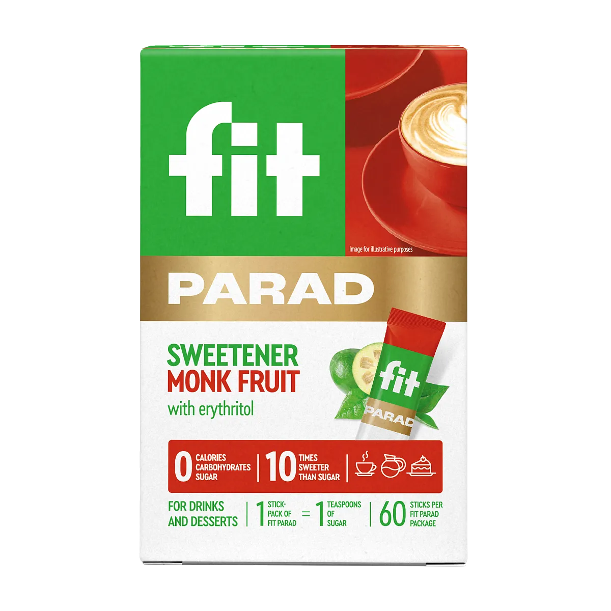 Заменитель сахара FitParad № 3, стики 60 шт фото 1