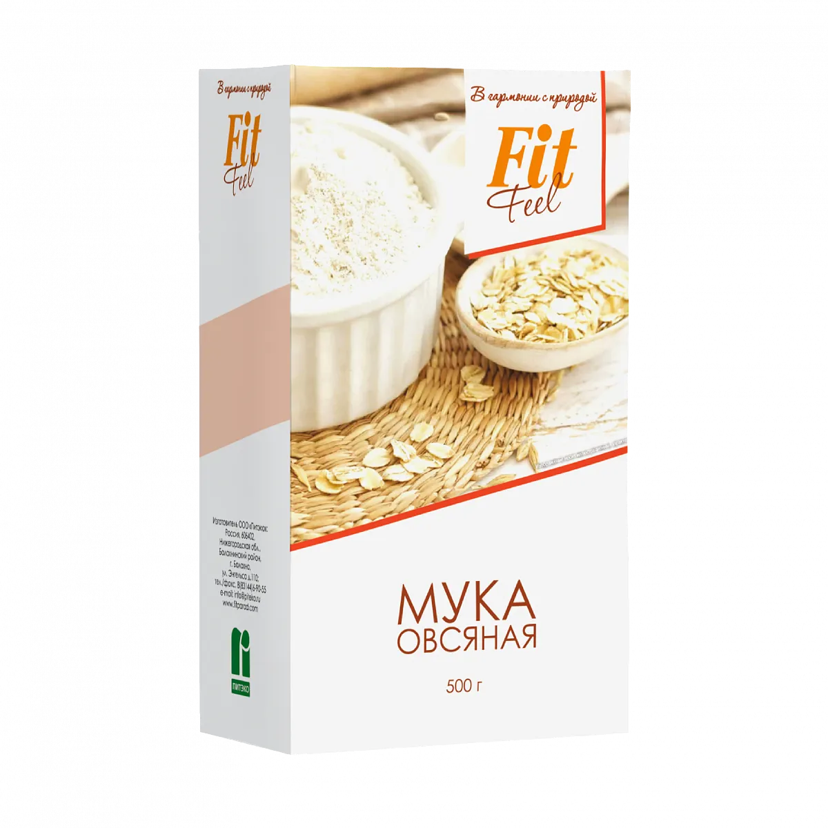 Мука овсяная, коробка 500 гр фото 1