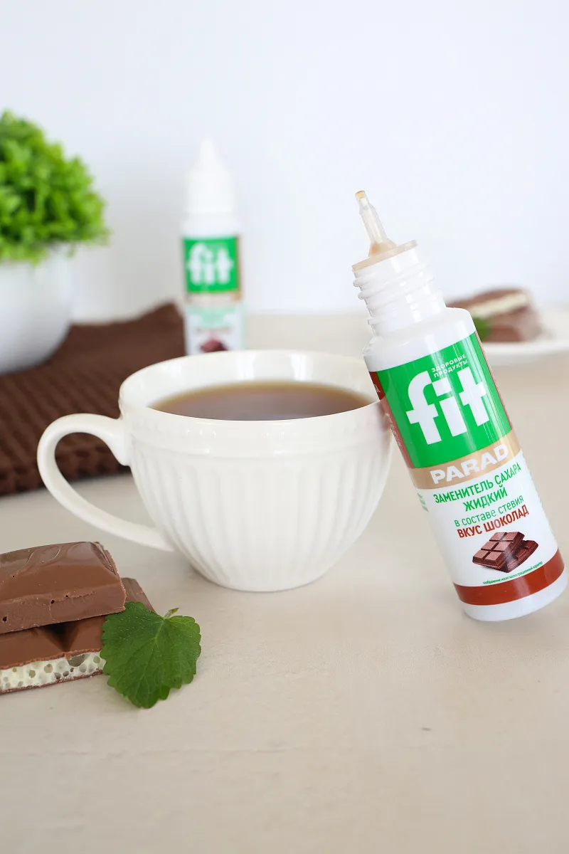 Заменитель сахара FitParad вкус Шоколад, жидкий 30 мл фото 2
