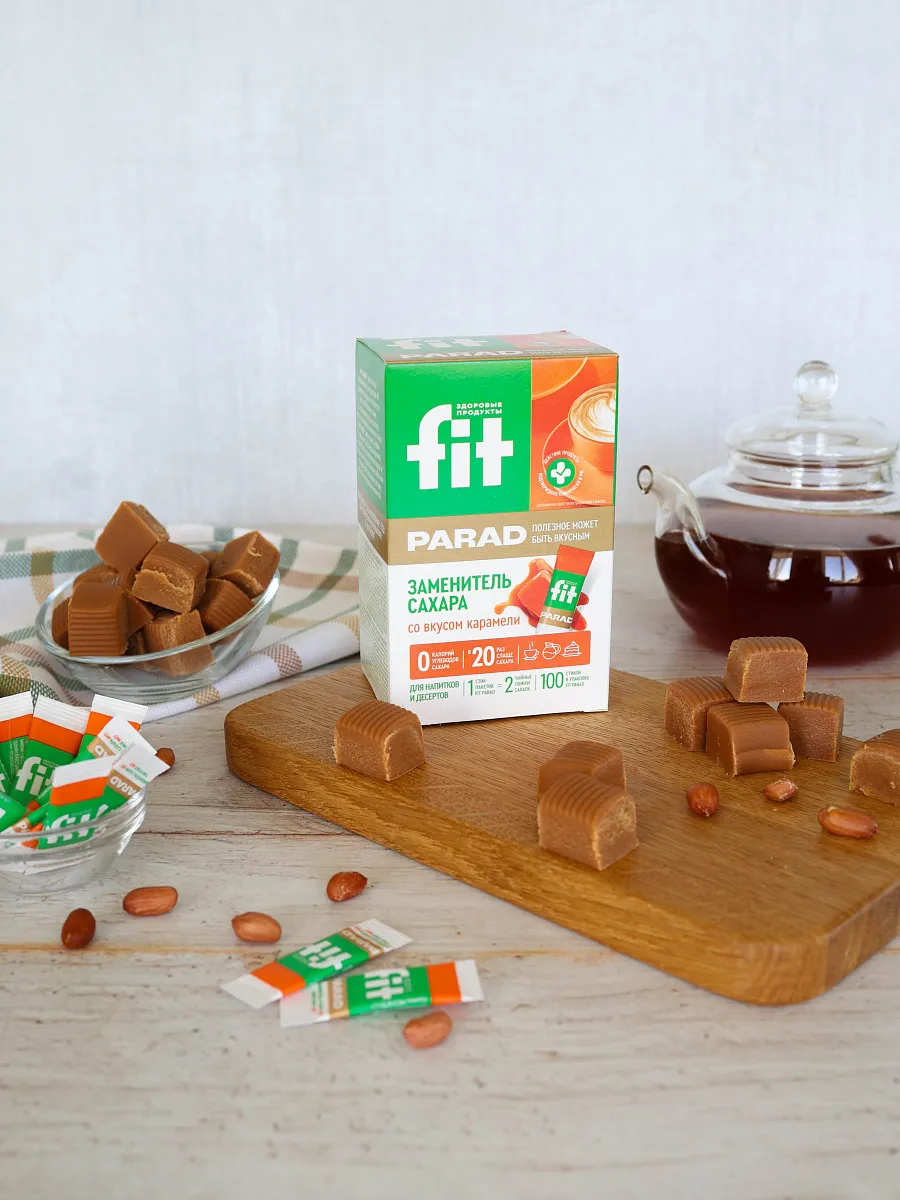 Заменитель сахара FitParad №17, стики со вкусом карамели 100 шт фото 8