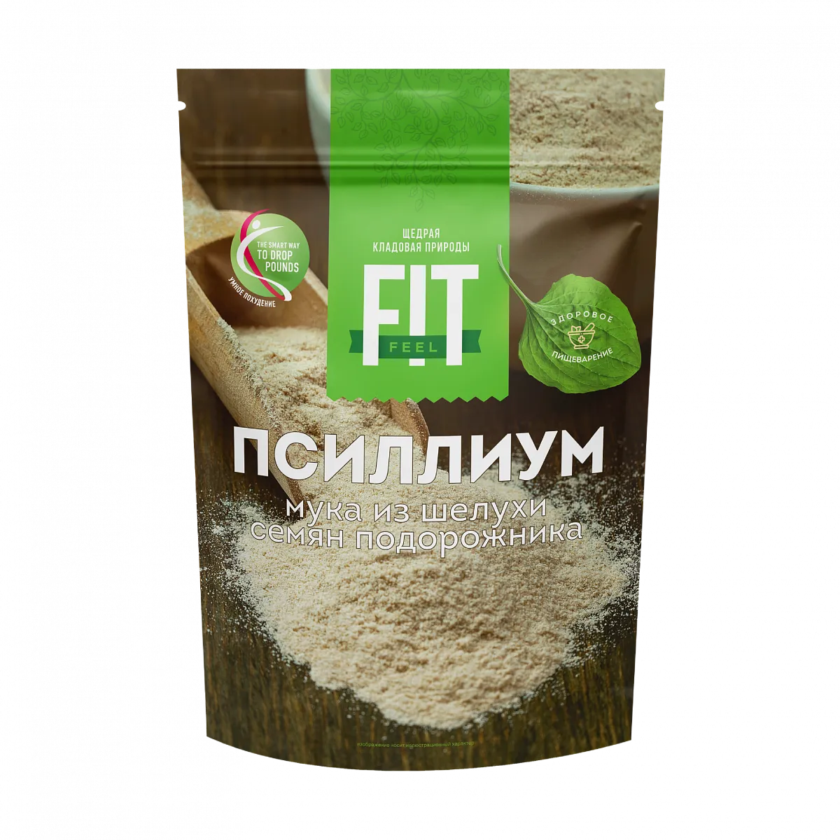 Псиллиум - мука из шелухи семян подорожника, дойпак 150 гр. фото 1