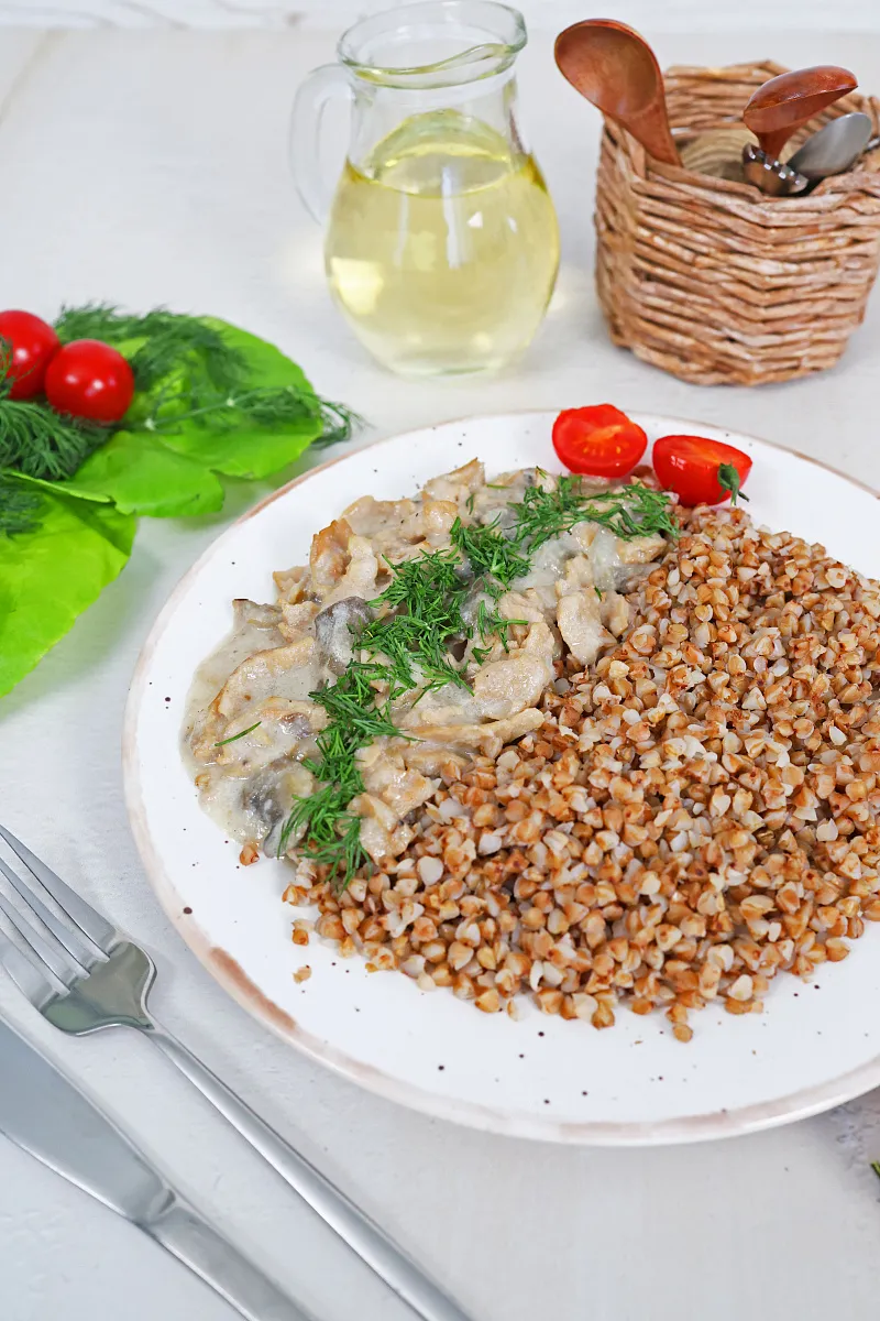 Гуляш растительный "Фрикасе с грибами в пикантном соусе", дой-пак 240 гр  фото 2