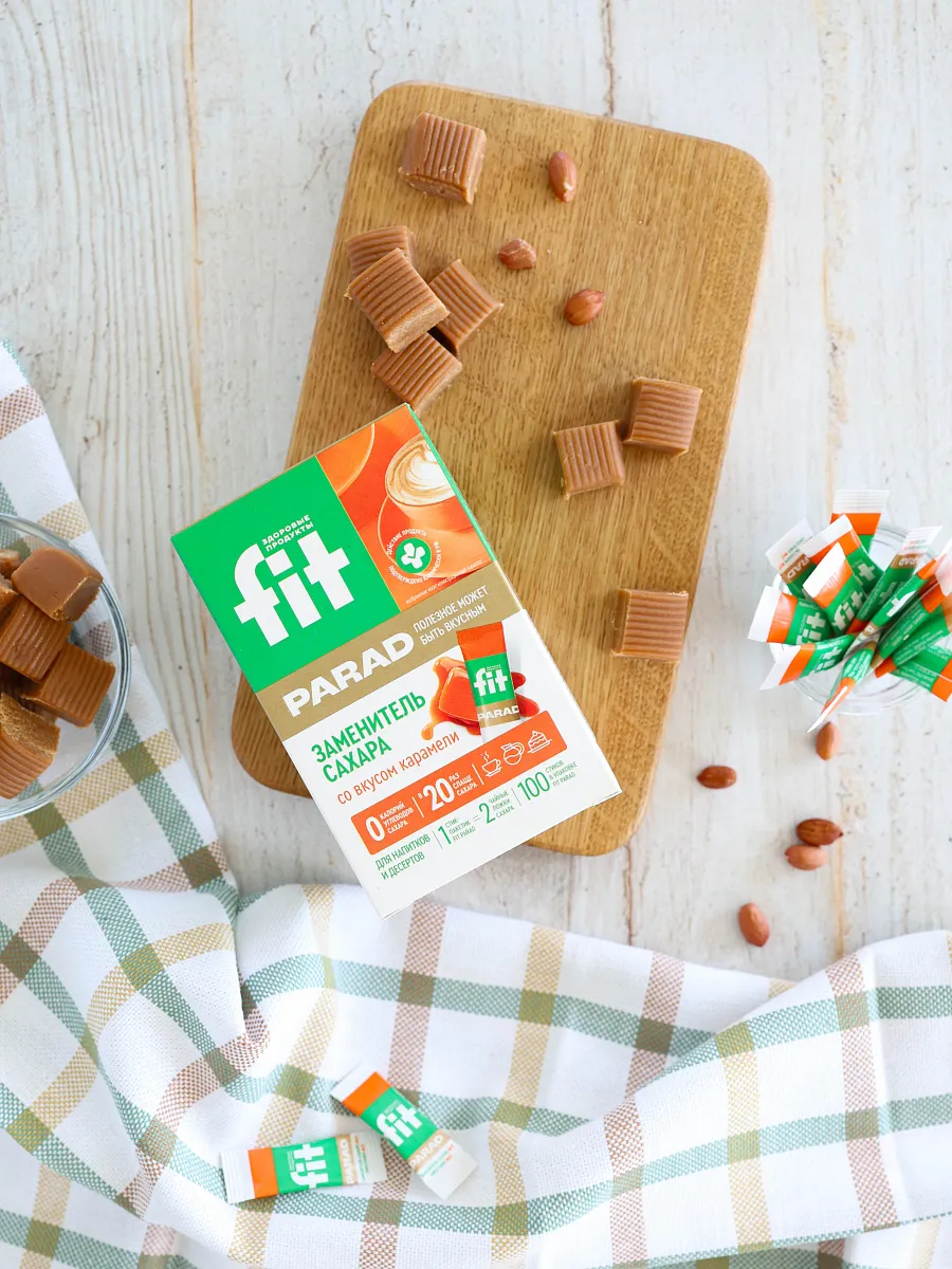 Заменитель сахара FitParad №17, стики со вкусом карамели 100 шт фото 9