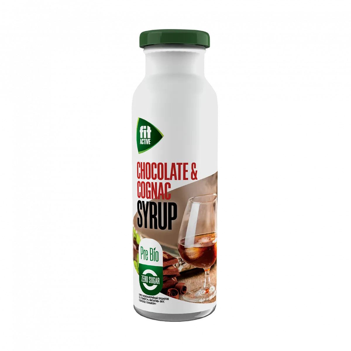 Сироп низкокалорийный пребиотик со стевией "Шоколад с коньяком", 300 гр. фото 1