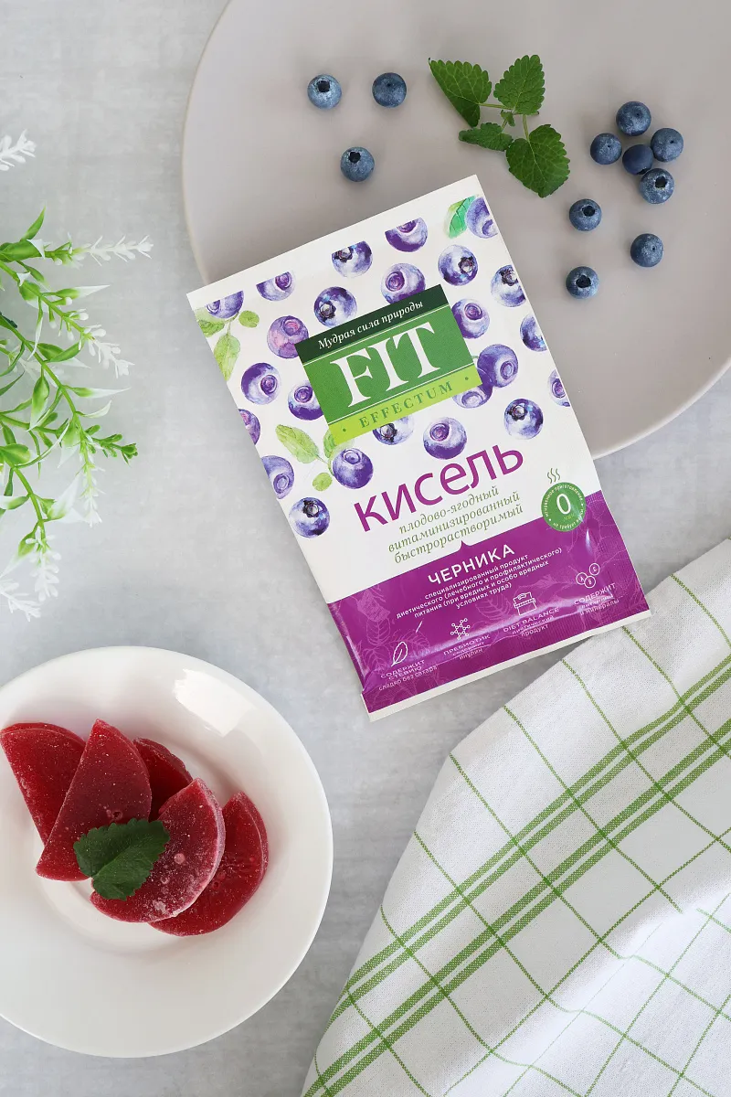 Кисель витаминизированный "Черника", пакет-саше 30 гр, набор 35 шт фото 3
