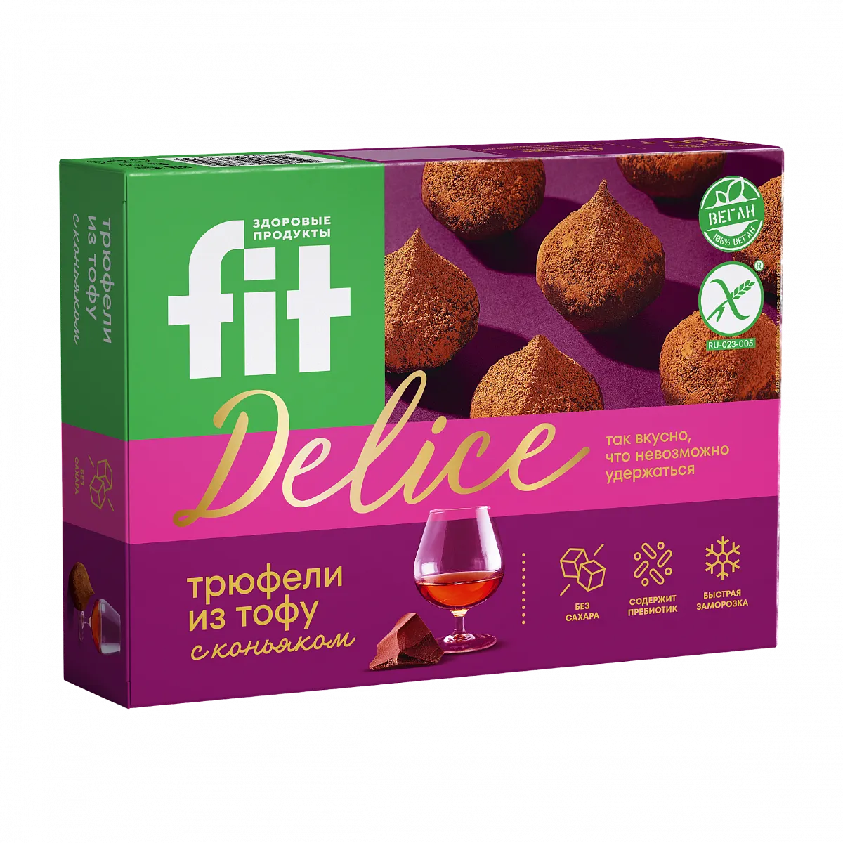 Трюфельные тофу конфеты со вкусом коньяка, 160 гр фото 2