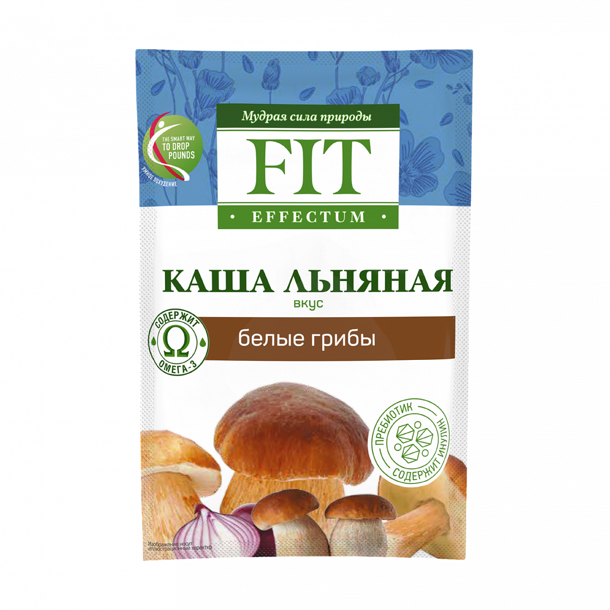 Каша льняная со вкусом белые грибы, пакет-саше 25 гр. фото 1